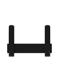 Wandgarderobe Functionals JUST 20 Raven Black, 4 Haken, bis 10 kg, Aluminium und Kunststoff, schwarz