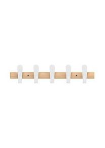 Wandgarderobe Functionals STICKS HJH 60, 10 Haken, bis 10 kg, Holz und Kunststoff, Eiche-Natur/weiss
