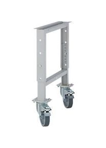 Sch&auml;fer Shop Pure Werkbankfuss WFH707L, h&ouml;henverstellbar, T 665 x H 641-853 mm, mit Rollen, weissaluminium RAL 9006