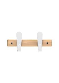 Wandgarderobe Functionals STICKS HJH 30, 4 Haken, bis 10 kg, Holz und Kunststoff, Eiche-Natur/weiss