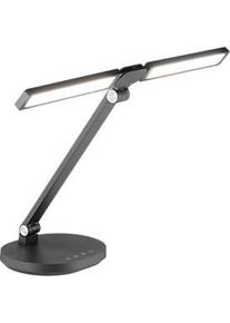 Alco LED-Schreibtischlampe mit Fuss, 5 Stufen dimmbar, 3.500&ndash;4.500 K, CRI 95, 810 lm, 10 W, dunkelgrau