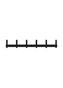 Wandgarderobe Functionals JUST 90 Raven Black, 12 Haken, bis 10 kg, Aluminium und Kunststoff, schwarz