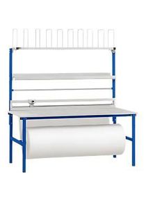 Rocholz Komplett-Packtisch I, inkl. Abrollvorrichtung und Schneidsystem, Arbeitsplatte B 2000 x T 800 mm, bis 100 kg