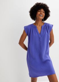 Minikleid aus reiner Baumwolle in lila, Gr&ouml;sse 52, 100% Baumwolle, bonprix