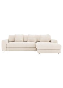 CARRYHOME Ecksofa , Naturfarben , Kunststoff , F&uuml;llung: Schaumstoff, Silikon,Schaumstoff, Silikon , Ottomane rechts, L-Form , 310x190 cm , seitenverkehrt erh&auml;ltlich, R&uuml;cken echt , Wohnzimmer, Sofas & Couches, Wohnlandschaften, Ecksofas