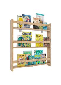 Mid.you Regal , Honigeiche , Holzwerkstoff , 70x80x10 cm , h&auml;ngend, in verschiedenen Holzdekoren erh&auml;ltlich , Wohnzimmer, Regale, B&uuml;cherregale