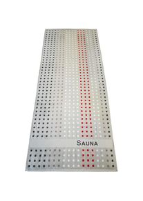 Dyckhoff, Saunatuch &raquo;Saunatuch Karo&laquo; mit dekorativen K&auml;stchen, silberfarben, Walkfrottee, Obermaterial: 100% Baumwolle, 1 Stk.