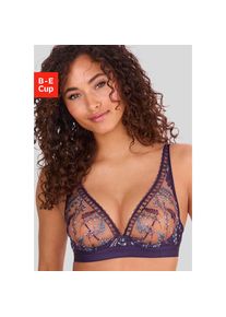 Lascana, Lascana B&uuml;gel-BH &raquo;Mirabel, Amira-Kollektion&laquo; mit Blumenstickerei auf transparentem Mesh, transparente Unterw&auml;sche, pflaume, bunt, 80, Cup D, 