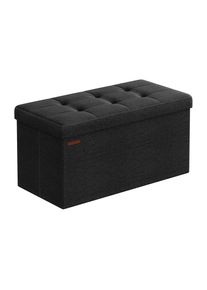 Songmics, Songmics Sitztruhe &raquo;mit Stauraum&laquo;, schwarz, B/H/T: 110 cm x 38 cm x 38 cm
