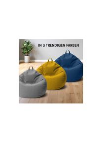 Jelmoli Sitzsack &raquo;Basic-Comfort 315 l Polyester (PES)&laquo;, senfgelb, Polyester, B/H/T: 142 cm x 84 cm x 60 cm