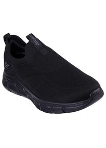 Skechers, Herren, Slip-On Sneaker &raquo;BOBS B FLEX-&laquo; , Slipper, Freizeitschuh, Halbschuh mit d&auml;mpfendem Memory Foam, schwarz, 40, Im Monochrome-Look