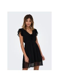 Only, Unisex, Only Midikleid &raquo;ONLASTA LIFE S/S PEEKABOO DRESS WVN&laquo; Sommerkleid, schwarz, XL, N-Gr, Kleid in Midil&auml;nge von Only