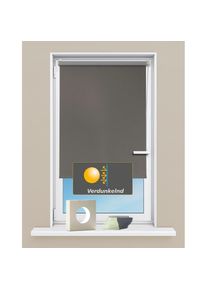 Kutti, Seitenzugrollo &raquo;Seitenzugrollo 'Luna', verdunkelnd, Klemmfix, ohne Bohren, Fixmass&laquo; verdunkelnd ohne Bohren Sichtschutz, Sonnenschutz, braun, 