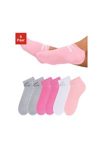 Venice Beach, Unisex, Sneakersocken Packung, 6 Stk. tlg. perfekte Passform durch LYCRA-Anteil, grau, meliert, pink, rosa, wei&szlig;, 39-42, Sneakersocken 