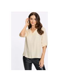 Heine, Unisex, Heine Satinbluse, elfenbein, 40, trendige Puff&auml;rmel