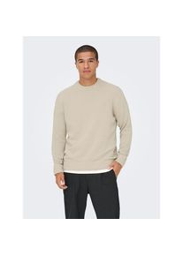 Only & Sons Only & Sons, Herren, ONLY & SONS Strickpullover &raquo;ONSETHAN LIFE REG 7 CREW KNIT&laquo;, silber lining, L, Strickpullover von Only & Sons
