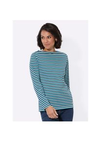 Casual Looks, Unisex, Langarmshirt &raquo;Shirt&laquo; 1 Stk., topas, marine, geringelt, 36, reine Baumwolle