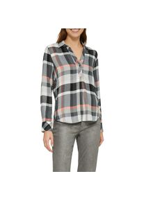 s.Oliver, Unisex, s.Oliver Langarmbluse mit Karo Muster, asphalt check, 46, Bluse von s.Oliver