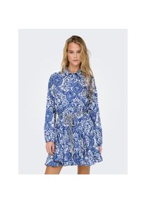 Only, Unisex, Only Blusenkleid &raquo;ONLLUMINA L/S SHORT DRESS WVN NOOS&laquo; Sommerkleid, surf the web aop:lumina aop, L, N-Gr, Kurzes Kleid von Only mit 