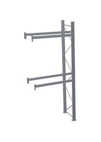 Rayonnage &agrave; palettes, galvanis&eacute; &agrave; chaud, h x l x p 4500 x 1950 x 1100 mm, 2 niveaux, rayonnage additionnel Schulte