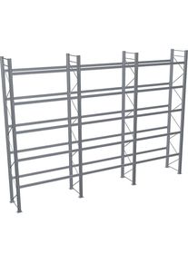 Rayonnage &agrave; palettes, galvanis&eacute; &agrave; chaud, h x l x p 6000 x 8590 x 1100 mm, 5 niveaux, rayonnage complet Schulte