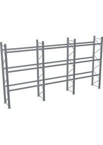 Palettenregal, feuerverzinkt, HxBxT 4500 x 8590 x 1100 mm, 3 Fachebenen, Komplettregal Schulte