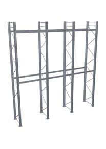 Palettenregal, feuerverzinkt, HxBxT 6000 x 5965 x 1100 mm, 2 Fachebenen, Komplettregal Schulte