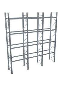 Rayonnage &agrave; palettes, galvanis&eacute; &agrave; chaud, h x l x p 6000 x 5965 x 1100 mm, 4 niveaux, rayonnage complet Schulte