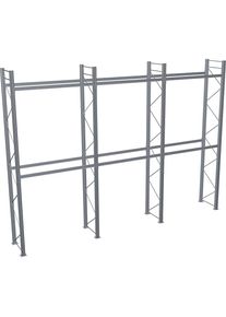 Palettenregal, feuerverzinkt, HxBxT 6000 x 8590 x 1100 mm, 2 Fachebenen, Komplettregal Schulte