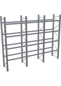 Palettenregal, feuerverzinkt, HxBxT 4500 x 5965 x 1100 mm, 4 Fachebenen, Komplettregal Schulte