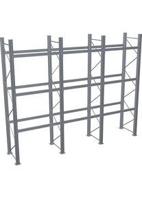 Palettenregal, feuerverzinkt, HxBxT 4500 x 5965 x 1100 mm, 3 Fachebenen, Komplettregal Schulte