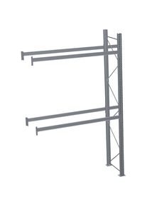 Palettenregal, feuerverzinkt, HxBxT 4500 x 2825 x 1100 mm, 2 Fachebenen, Anbauregal Schulte