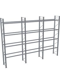 Palettenregal, feuerverzinkt, HxBxT 6000 x 8590 x 1100 mm, 4 Fachebenen, Komplettregal Schulte