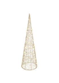 I.Ge.A., I.GE.A. LED-Dekofigur &raquo;LED-Pyramide&laquo; Dekofigur Weihnachtspyramide Weihnachtsdeko Weihnachtsbaum Christbaum, gold, Draht, B/H/T: 18 cm x 60 cm
