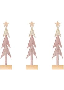 Creativ Home, Creativ home Dekobaum &raquo;Baum&laquo; auf Holzbase, rosa, B/H/T: 8 cm x 31 cm x 5 cm