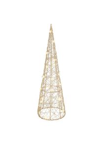 I.Ge.A., I.GE.A. LED-Dekofigur &raquo;LED-Pyramide&laquo; Dekofigur Weihnachtspyramide Weihnachtsdeko Weihnachtsbaum Christbaum, gold, Draht, B/H/T: 14 cm x 45 cm