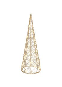 I.Ge.A., I.GE.A. LED-Dekofigur &raquo;LED-Pyramide&laquo; Dekofigur Weihnachtspyramide Weihnachtsdeko Weihnachtsbaum Christbaum, gold, Draht, B/H/T: 10 cm x 30 cm