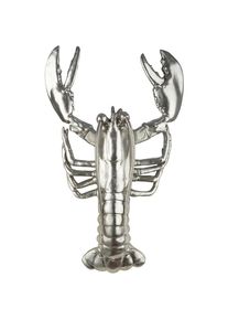 Gilde, Gilde Tierfigur &raquo;Figur; Wandobjekt Hummer Lobster silberfarben H. 41,5 cm&laquo;, silberfarben, Kunstharz, B/H/T: 24,5 cm x 41,5 cm x 8,5 cm