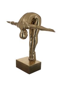 Gilde, Gilde Dekofigur &raquo;Skulptur Cliffhanger Cliffhanger goldfarben H. 46,5 cm&laquo;, goldfarben, Kunstharz, B/H/T: 56 cm x 46,5 cm x 17 cm