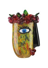 Casablanca By Gilde, Casablanca by Gilde Tischvase &raquo;Floro&laquo; dekorative Vase aus Glas, Blumenvase, bunt, Glas, B/H/T: 20 cm x 31,5 cm x 17 cm