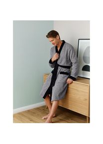 feel good, feel good Bademantel, schwarz, wei&szlig;, meliert, Baumwolle