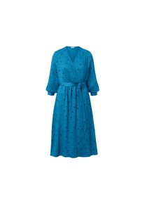 Tchibo - Gepunktetes Webkleid - Damen - Gr. 38 - dunkelblau/gepunktet