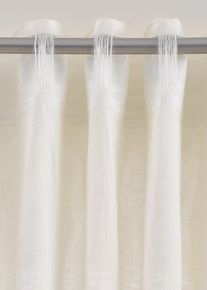 Leinen Baumwoll Vorhang (1er Pack) in beige, 145x140 cm, bonprix