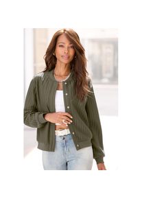 Lascana, Unisex, Lascana Bomberjacke in Stepp-Optik, khaki, 36, Mit verdeckten Druckkn&ouml;pfen