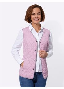 WITT Damen Steppweste mit Kontrasten, ros&eacute;, Gr&ouml;&szlig;e 40, 100% Polyester. Wattierung: 100% Polyester. Paspelierung: 100% Polyester