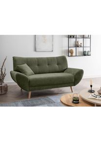 Home Affaire, Home Affaire Polstergarnitur &raquo;Basta&laquo; 3-2-1, 3 tlg. tlg., gr&uuml;n, 100% Polyester, B/H/T: 82 cm x 87 cm