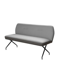 Goodproduct, GOODproduct Sitzbank &raquo;Bruna Esszimmerbank, Bank, K&uuml;chenbank, Polsterbank&laquo; Mattschwarzes Metallgestell, 2-Stoff-Design, Wellenfederung im 