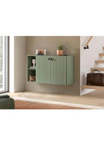 Home Affaire, Home Affaire Schuhschrank &raquo;TATIO, Breite 106 cm, h&auml;ngend, Rillenopik, offene F&auml;cher&laquo; 1 Stk. tlg. Schuhschrank, Schuhkommode, Flurkommode