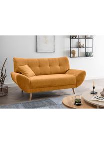 Home Affaire, Home Affaire Polstergarnitur &raquo;Basta&laquo; 3-2-1, 3 tlg. tlg., gold, 100% Polyester, B/H/T: 82 cm x 87 cm