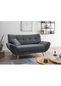 Home Affaire, Home Affaire Polstergarnitur &raquo;Basta&laquo; 3-2-1, 3 tlg. tlg., anthrazit, 100% Polyester, B/H/T: 82 cm x 87 cm